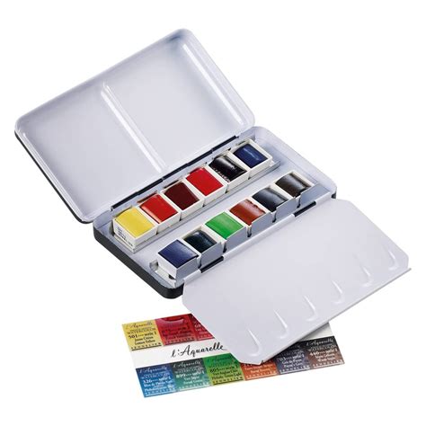 sennelier french artists' watercolor set metal pocket box|sennelier l'aquarelle.